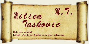 Milica Tasković vizit kartica